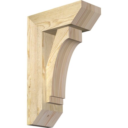 Ekena Millwork Imperial Slat Rough Sawn Bracket w/ Offset Brace, Douglas Fir, 6"W x 14"D x 22"H BKT0604X14X22IMP06RDF